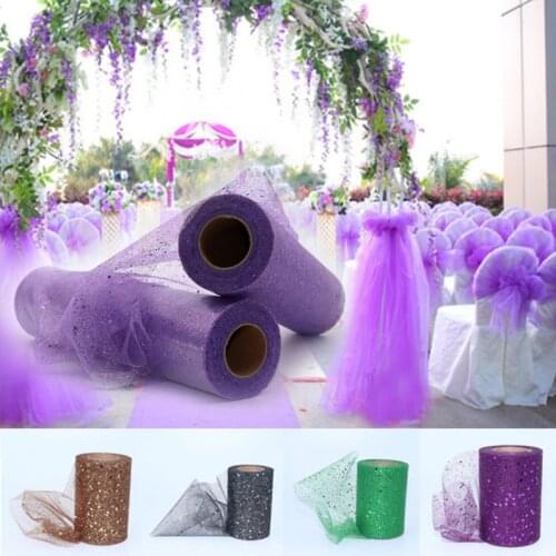 Sequin Mesh Tulle Roll Fabric Ribbon 5cm 10cm15cm 30cm 25Yards Organza Tulle Roll Wedding Party Decor Birthday Babyshower DIY