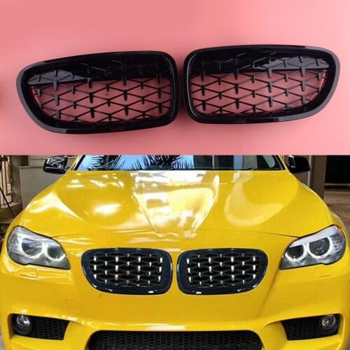 1Pair ABS Front Hood Grilles Fit for BMW 5 Series F10 Sedan M5 F11 Touring 2011 2012 2013 2014 2015 2016 51137200727 51137200728