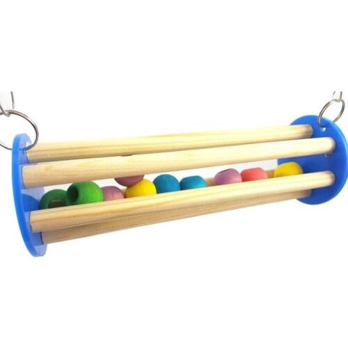 1PCS Pet Bird Squirrel Parrot Bead Chain Chewing Climbing Swing Bite Toy Cage Decor Birds accessoires Parrot accessories