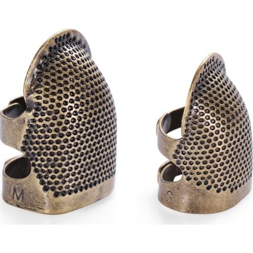 1/10PCS Vintage Gold Finger Protector Needle Thimble Antique Ring Handworking Metal Stitching Tools DIY Crafts Sewing Tools