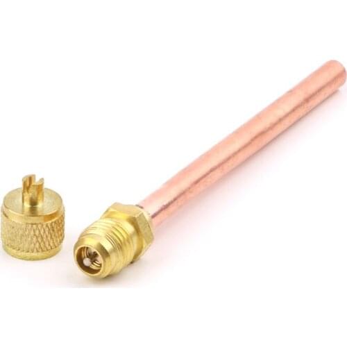 10pcs Air Conditioner Refrigeration Access Valves 6mm OD Copper Tube Filling Parts