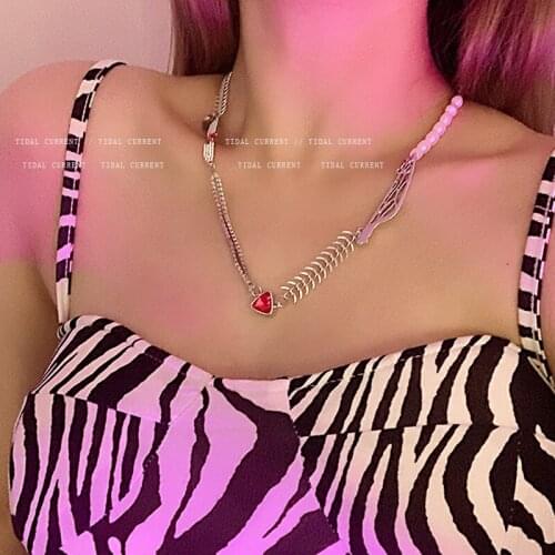 Trend New Asymmetric Necklace Snake Bone Necklace Female Chain Claw Chain Treasure Necklace Female for Women Jewelry