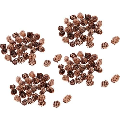 120 Pieces Real Natural Pine Cones Decoration Ornament for Grandparents Day Birthday Chirstmas Tree Toppers Party Supplies