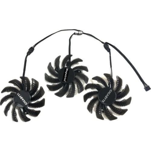 3Pcs/Set 75MM PLD08010S12HH T128010SU RX 5600 XT GPU Cooler For GIGABYTE RX5700 XT Graphics Cards Fans As Replacement