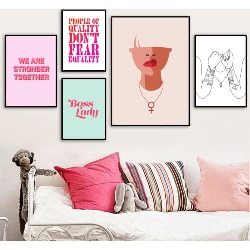 Abstract Girl Tattoo Arm Quotes Nordic Posters And Prints Wall Art Canvas Painting Cartoon Wall Pictures For Living Room Decor