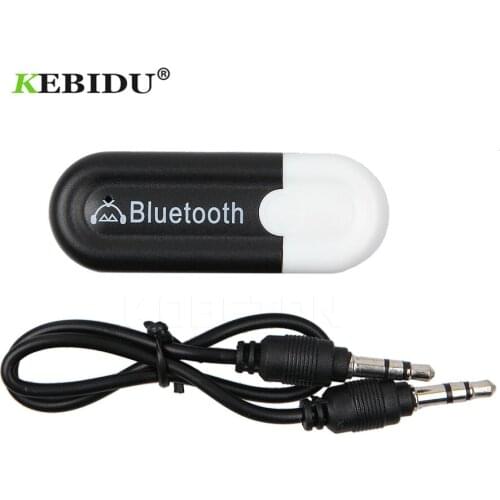 Kebidu Mini USB Wireless Car Bluetooth 4.0 Audio Stereo Receiver 3.5mm Adapter Dongle A2DP 5V for Car AUX Android/IOS Speaker