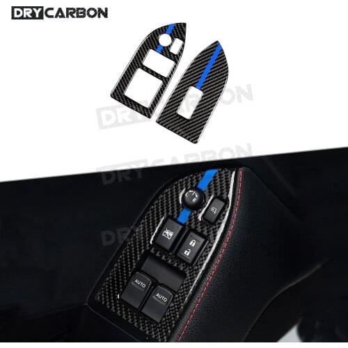 For Toyota GT86 FT86 ZN6 Subaru BRZ 2013-2017 Carbon Fiber Door Window Lifter Switch Buttons Frame Cover Trim Stickers