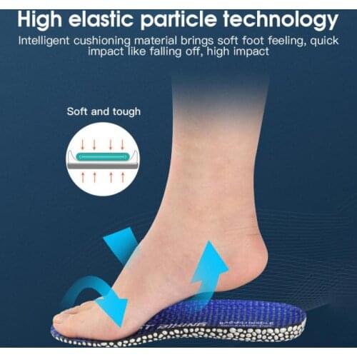 Elastic Shock Absorbing Shoe Insoles Breathable Sports Shoe Insole Unisex For Cycling Running Cushioning Rebound