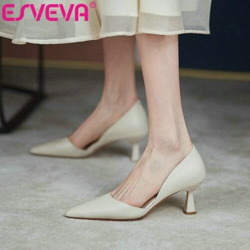 ESVEVA Womens High-heeled Shoes