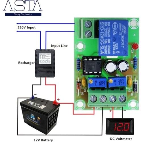 XH-M601 Intelligent Charger Power Control Panel Automatic Charging Power 12V Battery Charging Control Board For Diy Kit