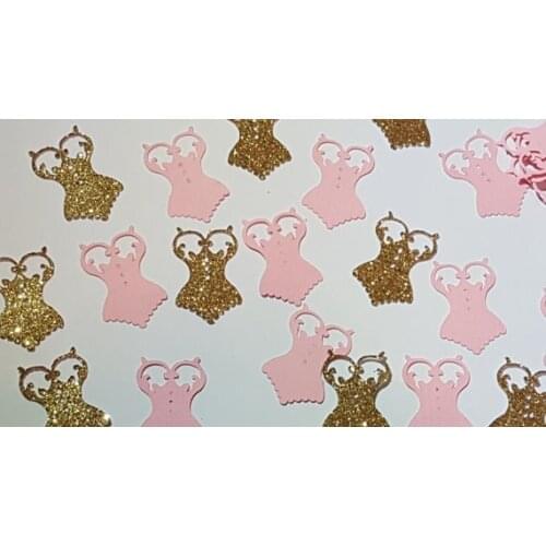 Corset Gold-Pink Table decorations scrapbook Confettis