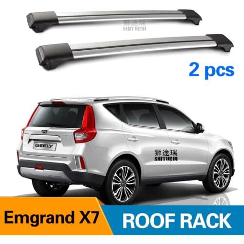 Roof bars For GEELY VISION Closed Off-Road Vehicle EMGRAND X7 2016-2018 Aluminum Side Bars Cross Rails Roof Rack Luggage load