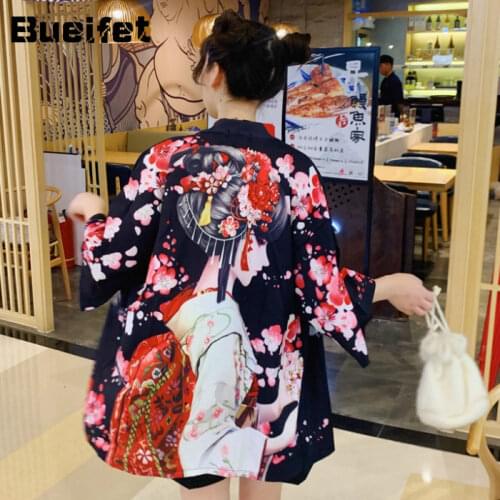 Japanese Style Streetwear Sunscreen Coat Fashion Japanese Kimono Cardigan Blouse Summer Loose Traditional Asian Clothes