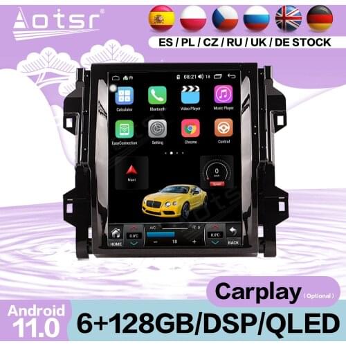 Tesla Screen Android 11 Radio Receiver For TOYOTA Fortuner 2016 2017 2018 2019 2020 Car GPS Audio Stereo Video Player Head Unit