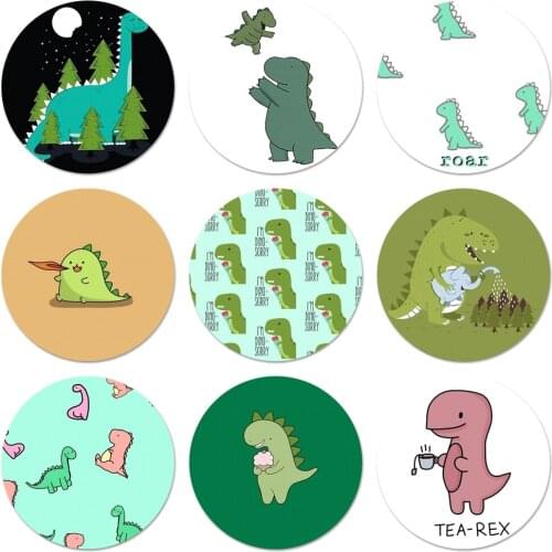 Cute Cartoon Dinosaur Custom Badge Brooch Pin Accessories For Clothes Backpack Decoration gift 58mm