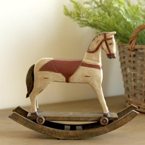 The high-grade decoration Home Furnishing creative gift gift American country retro Slavic resin rocking horse ornaments