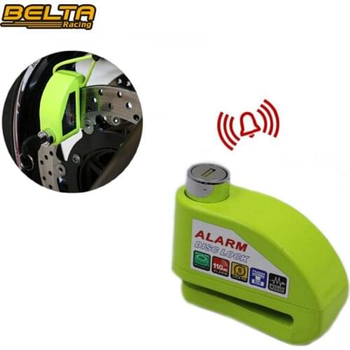 Green Universal Zinc Alloy Motorcycle Moto Scooter Bicycle Security Anti-Theft Brake Disc Alarm Lock Disk Brake Lock KSS-L101 GN