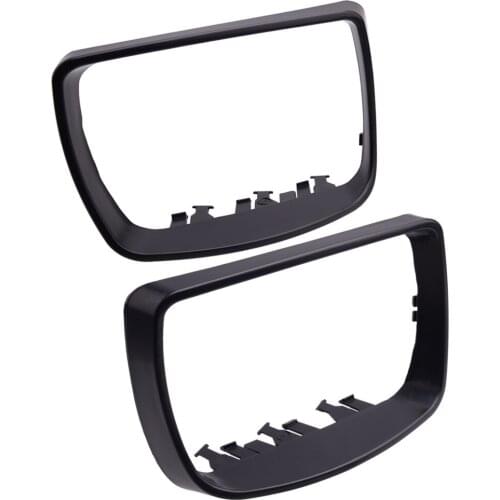 1Pair Black Side Rear View Door Mirror Ring Cover Trim Fit for BMW X5 E53 1999-2002 2003 2004 2005 2006 51168254903 51168254904