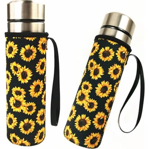 1pcs/5pcs/10pcs Neoprene Water Bottle Sleeve Cooler Cover Holder Strap Candy Bar Packaging Bags With Handles