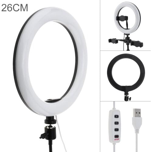 10 Inch 26cm LIve Selfie Ring Light Live Accessory Parts Replacement Dimmable LED Ring Lamp Fit for Live Photo Video Camera