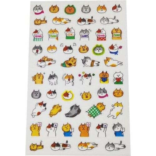 10pack/lot Kawaii Japan Cats' life PET scrapbook sticker Students' decoration Diary stickers office school supplies