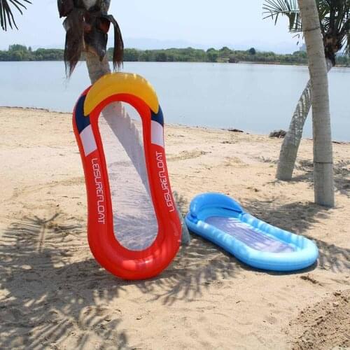2021 Water Floating Bed Foldable Chair Hammock Recliner Inflatable Swimming Mattress With Free Air Pump Lounge Bed Shade Shed