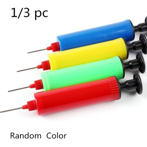 3/1Pcs Air Needle Inflator For Sport Soccer Football Basketball Volleyball Ball Hand Sports Compact Air Pump Random Color Swim