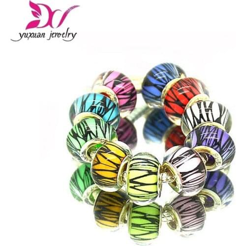Free Shipping 10pcs /lot Mixed Acrylic Glass European Lampwork Charm Beads Big Hole For DIY Jewelry Making amber tesbih kehribar