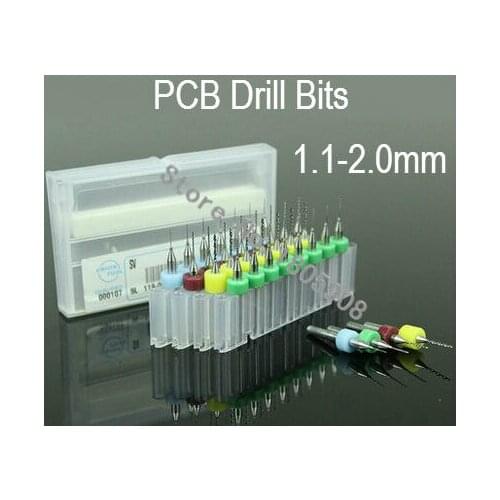 Free Shipping New 10PCS 1.1mm to 2.0mm PCB Print Circuit Board Drill Bits,PCB CNC drill Bits Milling Machine,mini drill bits
