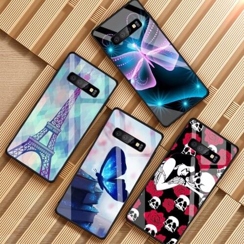 Galaxy Cover Tempered Glass Phone Case For Samsung Galaxy A6 A6S A8 A8S J6 J8 2018 S8 S9 S10 PLUS NOTE 8 9