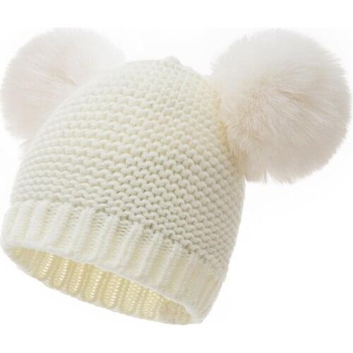 New Baby Hat Suit Autumn Winter Knitteed Kids Hat Set Cotton Girls And Boys Hats Neck Children