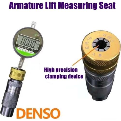 For Denso Diesel Common Rail Injector Nozzle Valve Assembly Armature Lift Stroke Travel Measuring Gauge Repair Tool Seat