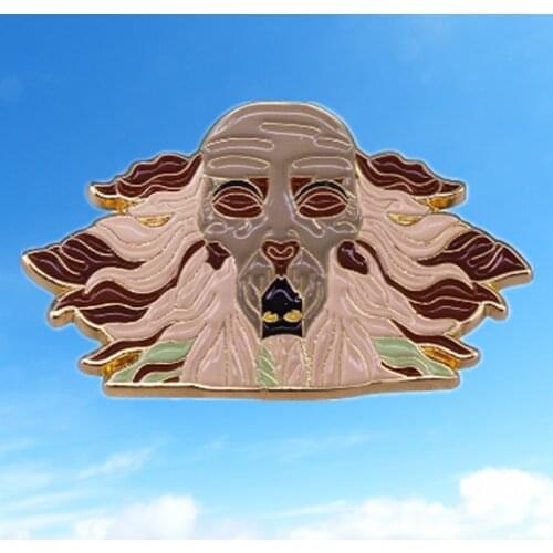 Potter the dungeons of Chamber of Secrets Salazar statue enamel pin J. K. Rowling fantasy novels brooch badge