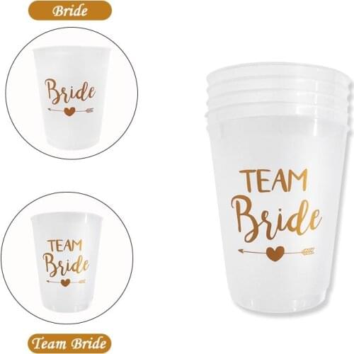 12pcs Team Bride Cup for Bridal Shower Wedding Decoration DIY Bachelorette Party Bride Cup Hen Night Bridesmaid Gift