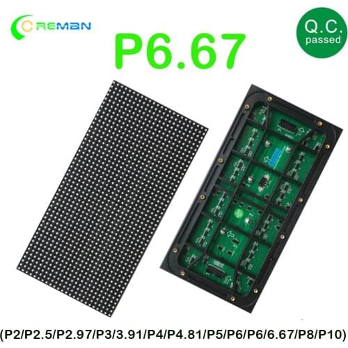 P6.67 Outdoor Advertising LED Video Screen Full Color LED Display Panel 320*160mm video led matrix unit card led p5 p6 p8