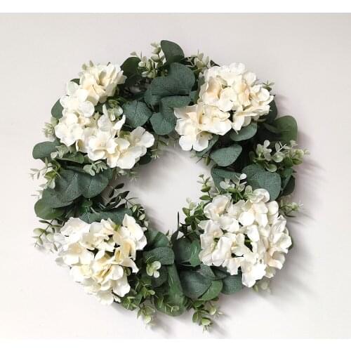 Home Door Wall Decoration Summer Wreath Artificial Yellow Flower Green Leaves Holiday Festival Door Hanging Garland