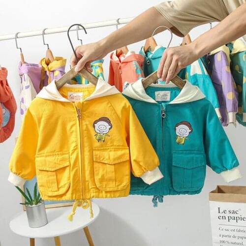 New Spring Autumn Children Fashion Clothes Kids Boys Girls Cartoon T Shirt Baby Toddler Clothing Infant Casual Jacket wind coat