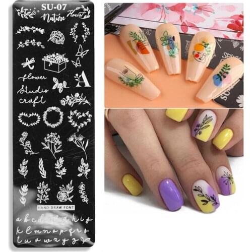 Nail Stamping Plates Human Face Design Multiple Pictures Solid Manicure Art Stainless Steel Printing Plate for Girl