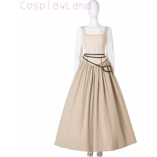 Princess Dress Cosplay Halloween Costume Country Girl Party Dress Women Skirt Outfit with Petticoat