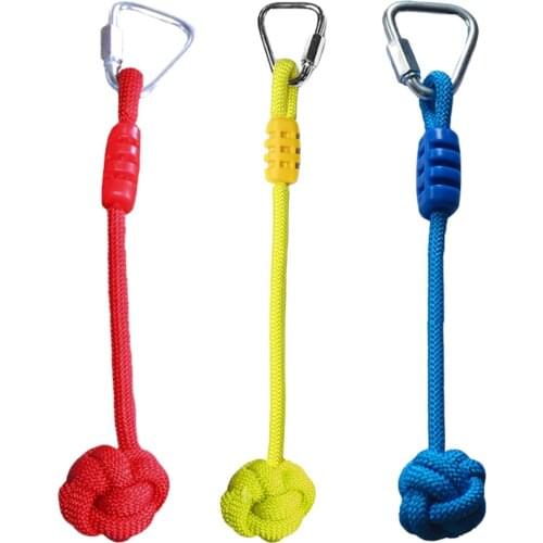 Swing Bar Slackline Monkey Fists Backyard Climbing Accessories for Kids