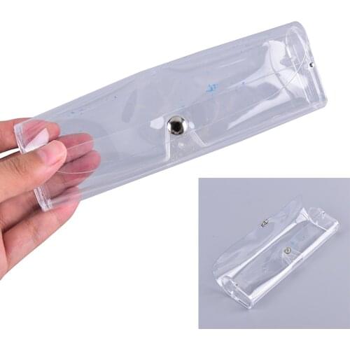 Pvc Sunglasses Reading Glass Transparent Button Eyeglasses Box OPP Glasses Case Eyewear Holder 15.4*4.5*2.8 cm