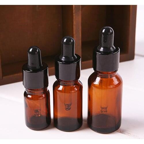 Empty Dropper Bottle Amber essential oil Glass Aromatherapy Liquid Brown 5-50ml Drop for massage Bottles Refillable