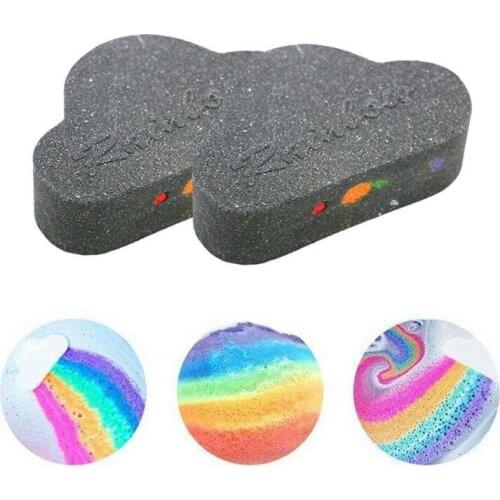 Rainbow Soap Cloud Bath Salt SPA Bath Bombs Bath Salt Soap Moisturizing Natural Oils Bath Fizzy Exfoliating Cleaning Skin Care