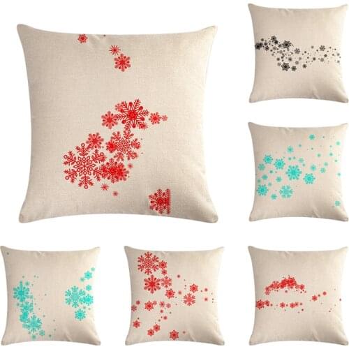 Snowflake Merry Christmas Home Decor Plush Cushion Cover Fashion Home Decor Plaid Pillowcase Star Cushion Cover ZY737