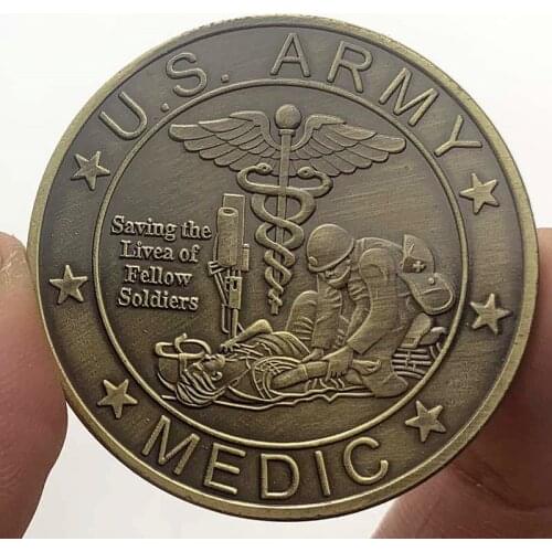 US Army MEDIC Lucky Coin Commemorative Collectible Coin Gift Challenge Coin