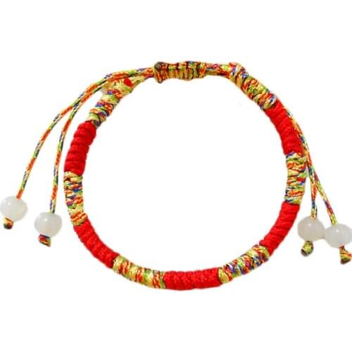 Bohemian Brazil Cheap Colorful Rainbow Handmade Weave Woven Braided Rope Thin String Strand Friendship Bracelet