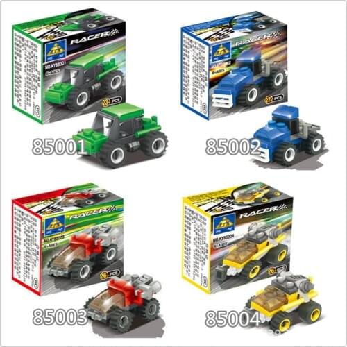 Military Toys Small Building Chariot Blocks Small Cartoon Tank Rocket Car Model Education Game Graphics Bricks