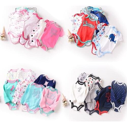 1 Piece Cotton Vest Clothes Baby Sleeveless Cartoon Bodysuit triangle climbing Clothes Newborn Girl Climbing Pajama