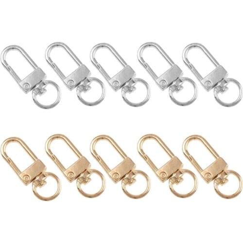 5Pcs Key Chain Holder Swivel Trigger Lobster Clasp Snap Hook Key Rings Jewelry A0KD