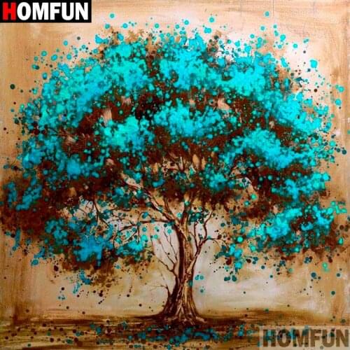 HOMFUN Full Diamond "Tree scenery" DIY 5D Diamond Painting Cross Stitch Home Decor Picture Of Rhinestone Handmade A11433